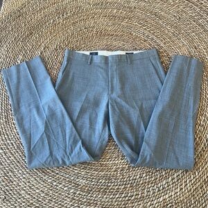 J. Crew Wool Pants in Light Blue/Gray